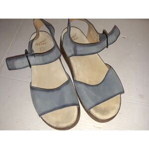 Dansko Shoes Women's Size 42 Leather Wedge Platform Sandals Strappy Buckle